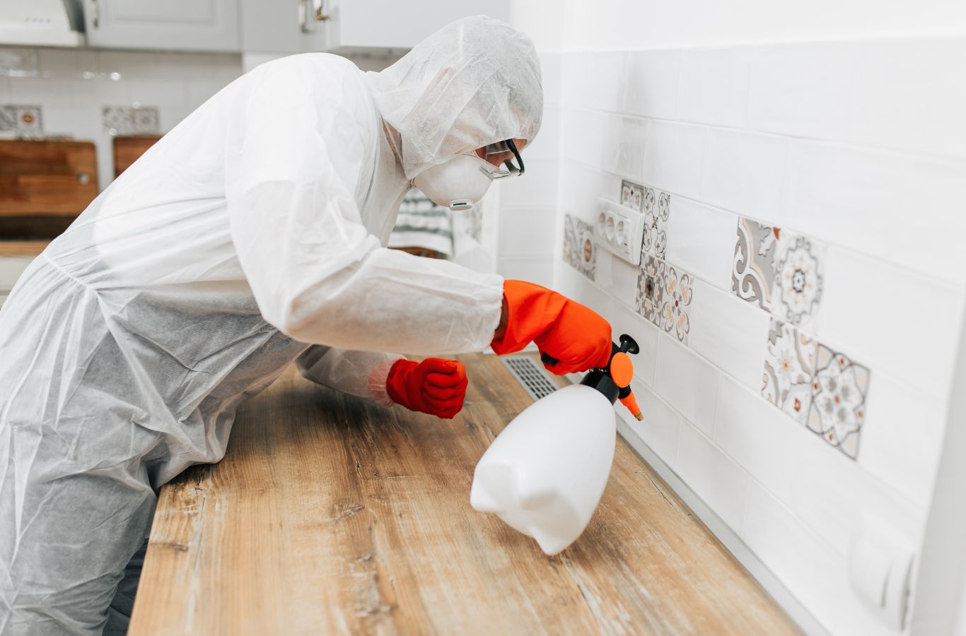 Cura Termite and Pest Control technician performing termite extermination in Garden Grove, CA using advanced equipment to eliminate infestations and protect property structures.