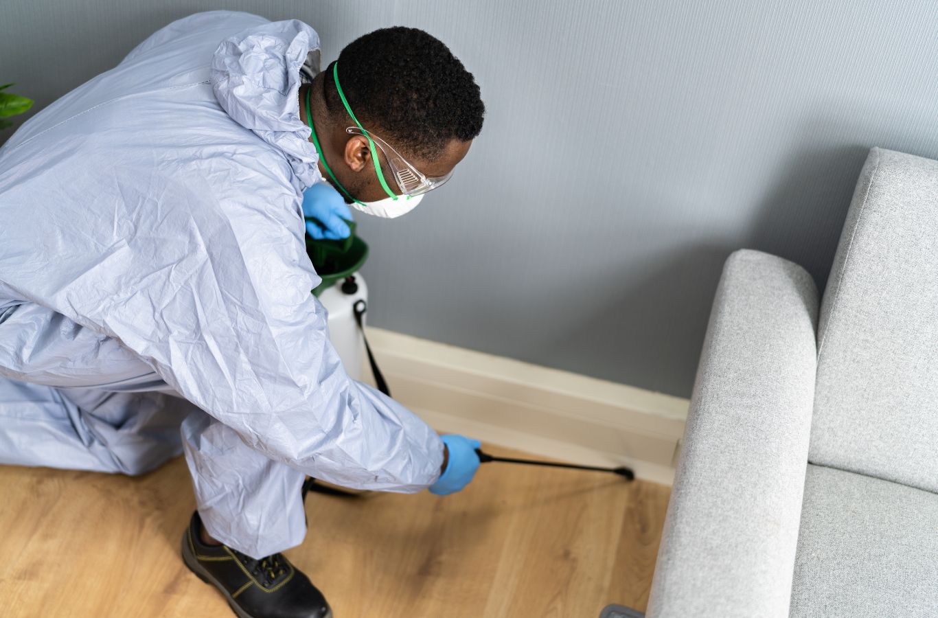 Cura Termite and Pest Control technician performing pest control in Brea using advanced tools to deliver safe treatment and long-lasting pest protection