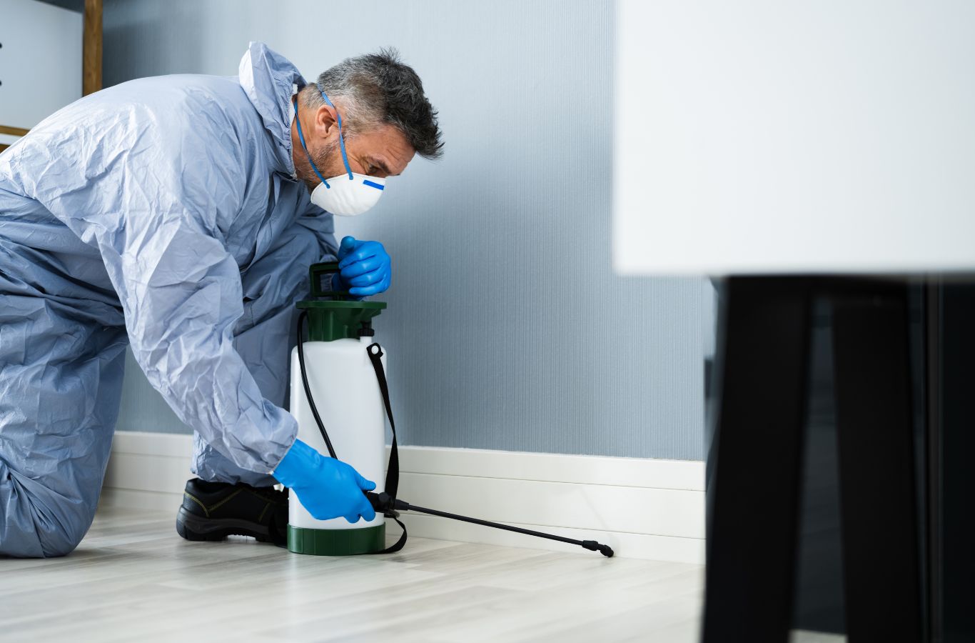 Cura Termite and Pest Control specialist performing pest control in Anaheim Hills using precision tools to ensure safe treatment and long-term pest prevention results
