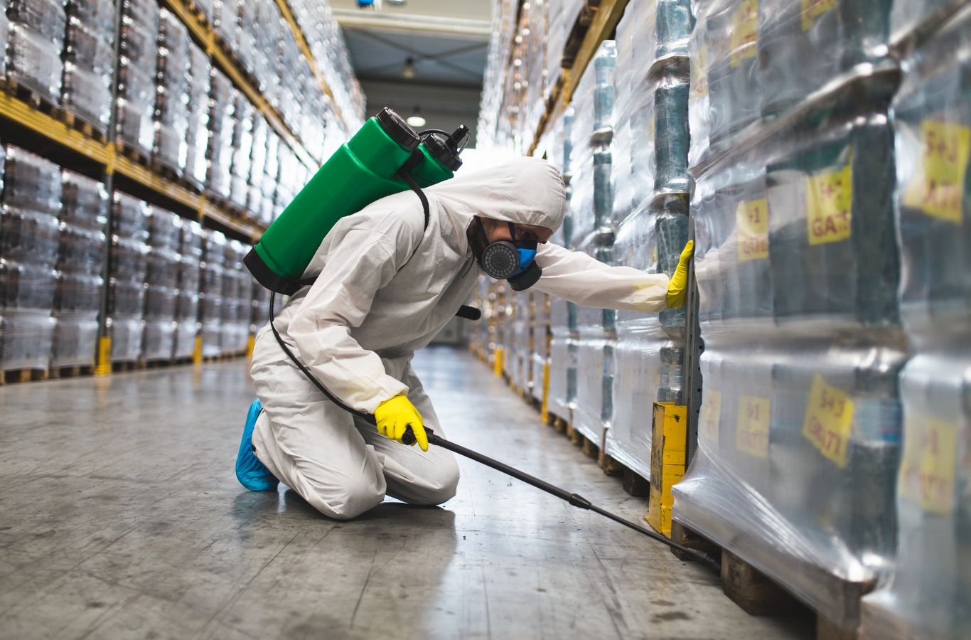 Cura Termite and Pest Control technician performing commercial pest control in Villa Park, CA using advanced tools to ensure safe treatment and long-term prevention