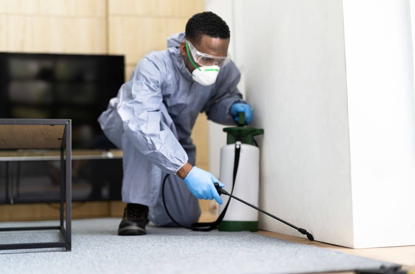 Cura Termite and Pest Control technician inspecting property in Riverside County ensuring safe pest removal and prevention. Pest Control Near Me