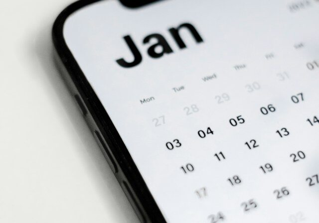 calendar on cell phone for appointment